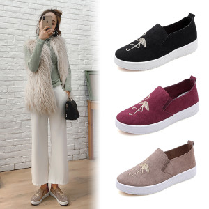 Lovebird student shoes canvas loafers autumn