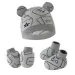 Newborn Hat Anti-grasping Gloves Booties Suit