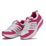 Breathable leather with elevated platform for women's sneakers