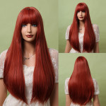 High Temperature Silk Rose Net Mechanism Head Cover Wig Straight Hair