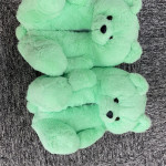 Teddy Bear Plush Slippers Home Warm Comfortable Thin Bottom Plush Cotton Shoes