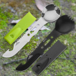 Outdoor Spoon Fork Knife Set Whistle Camping Tool