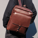 Korean Fashion Men's Retro Crazy Horse Leather Backpack