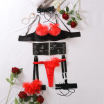 Bra Fashion Hollowed-out Joint Four-piece Set