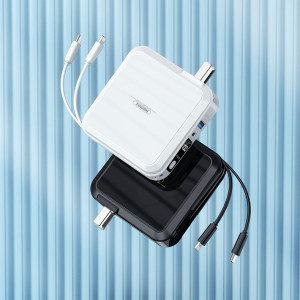 Portable Wireless Quick-charging Power Pack With Cable