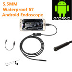 8.0MM 5.5 MM Waterproof Endoscope Camera 6 LEDs Adjustable USB Android Flexible Inspection Borescope Cameras For Phone PC