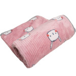 Cartoon Printed Thickening Pet Blanket Flannel Coral