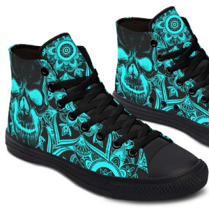 Printed Couple High-top Canvas Shoes