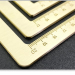 Brass Calligraphy Weight Brush And Paper Scale