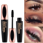 4D Mascara Lengthening Waterproof Eyelashes Eye Mascara Black Volume With Silk Fibers Brush Eyelash Makeup Tool Cosmetics