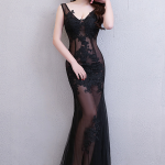 Evening Dress Female 2021 New Sexy Transparent Ktv Long Skirt Sauna Technician Uniform Night Work Clothes Long