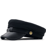 British Vintage Beret PU Leather For Men