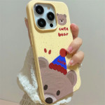 Cute Bear Phone Case Biodegradable Material Anti-drop