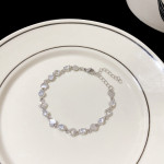 Women's Fashion Pearl Double Crystal Flower Bracelet