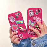 Embroidered Love Cherry Patch Phone Case