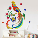 Phoenix Bird Flower Decorative Wall Stickers Can Be Removed