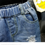 New Korean Style Hollow Stitching Children's Pants Washed