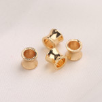 Copper Plating 14k Real Gold Bamboo Beads