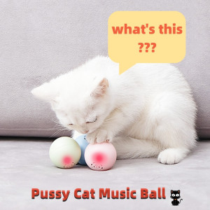 New Self-Hi Pussy Cat Music Ball Sounds And Bites Toys