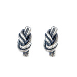 Retro 925 Sterling Silver Knotted Earrings