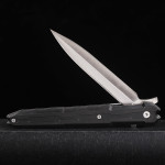 Outdoor portable folding knife with plastic handle