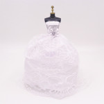 Doll Clothing Wedding Princess Hip Skirt Costume Evening Dress