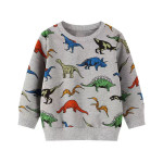 Models Of Cartoon Dinosaur Print Children's Tops