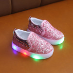 Kids Led Sneakers Lighted Baby Toddler Sneakers Sequin Girl Light Shoes