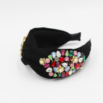 Women's Hair Band, Diamond-studded Metal Flower Pearl Hair Accessories