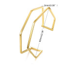 Stainless Steel C-shaped Opening Bracelet Gold Women's