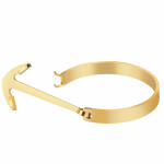 Minimalist Magazine Model Anchor Gold Stainless Steel Bracelet