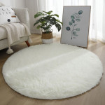 Tie Dye Silk Carpet Long Hair Round Bedroom Thickened Floor Mat