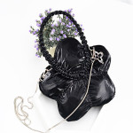 Women's Small Design Flower Woven Handbag Shoulder Bag