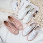 Korean Style Small White Shoes Leather Flat Casual All-Match Single Shoes Sports Shoes Women