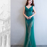 Lace Transparent Mermaid Evening Dress