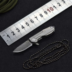 Mini Damascus Steel Folding Knife