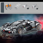 Compatible With Building Blocks Rambo Roadster Remote Control Light Racing Models