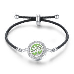 Openable Stainless Steel Alloy Hollowed Out Tree Of Life Aroma Essential Oil Bracelet