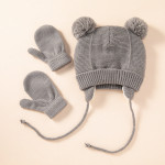 Children's Braid Hat Gloves Warm Ear Protection Children's Knitted Hat