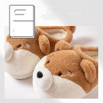 Warm Plush Doll Couple Cotton Slippers