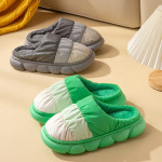 Waterproof Indoor Household Down Warm Plush Slipper