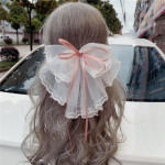 Japanese Soft Girl Lolita Sweet Bow Hairpin Ponytail Hairpin Female Top Clip Headdress