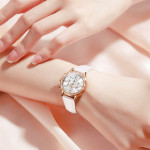 Women's Quartz Watch With Diamond Inlaid Multi-function Timing