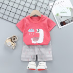 Summer Cotton Children's Short-sleeved Shorts Suit