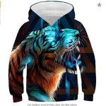 Children's Clothing Lion Digital Printing Pullover Hoodie