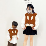 Cute Girls Knit High-end Parent-child Vest