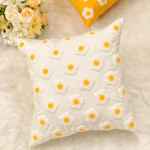 Ins Style Embroidered Sofa Cushion Simple Plush Tassel Pillowcase