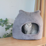 Cat Nest Autumn And Winter Warm Kittens Removable And Washable Cat Bed Semi-closed Cat Ears Cat Nest Four Seasons Universal