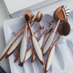 Rose Gold Toothbrush Type Makeup Brush Set