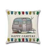 New Cartoon Camper RV Dining Car Series Linen Pillow Case